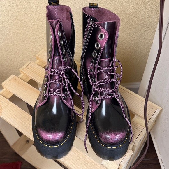 Dr. Martens Shoes - Dr. Martens RARE size 9 Jadon fondant purple pink boots NWT